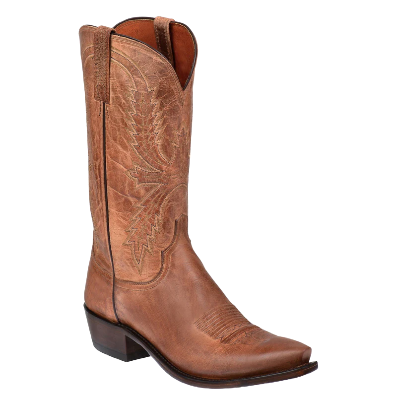 Lucchese Men's Crayton Mad Dog Snip Toe Tan Boots N1547.54