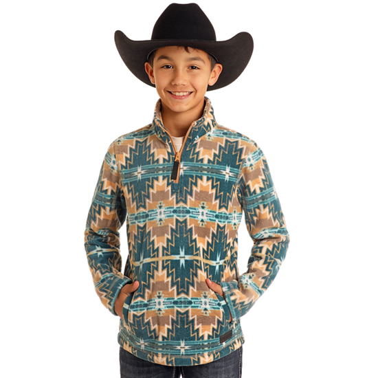 Rock & Roll Boy's Southwest Fleece Pullover BB91T05584