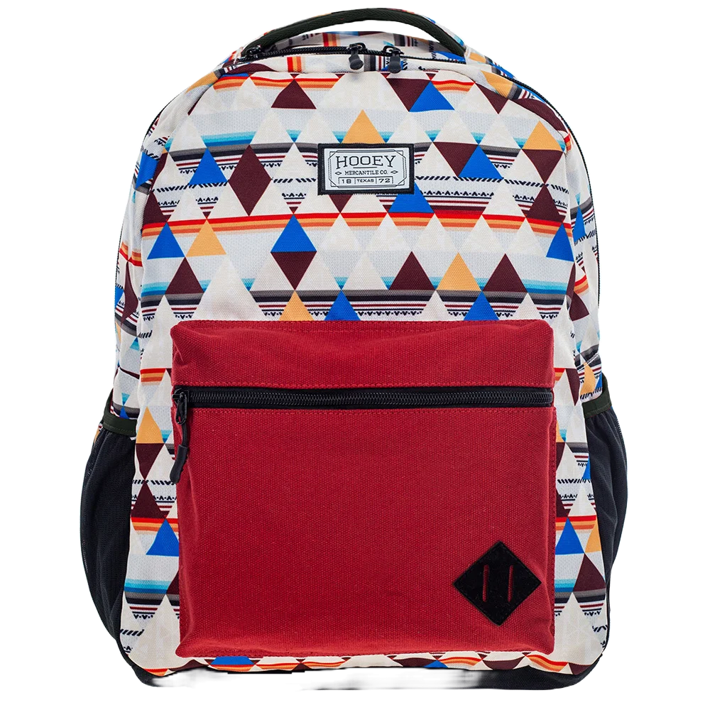 Hooey Recess Burgundy & Cream Aztec Backpack BP061CRBU