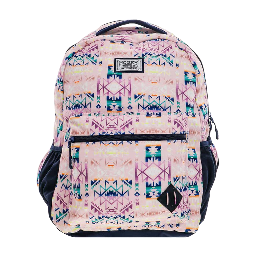 Hooey Recess Pink & Navy Aztec Backpack BP061PKNV