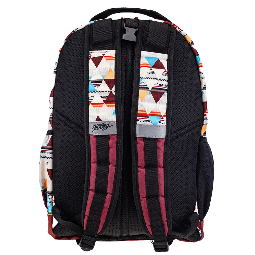 Hooey Ox Burgundy & Cream Aztec Backpack BP064AZCR