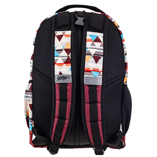 Hooey Ox Burgundy & Cream Aztec Backpack BP064AZCR