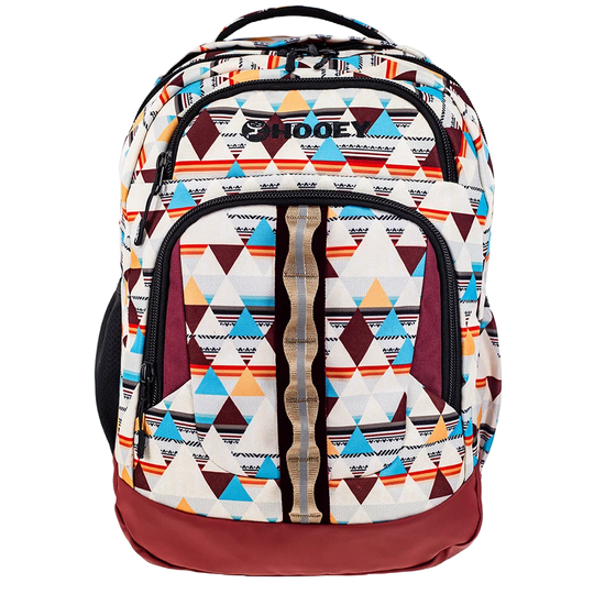 Hooey Ox Burgundy & Cream Aztec Backpack BP064AZCR