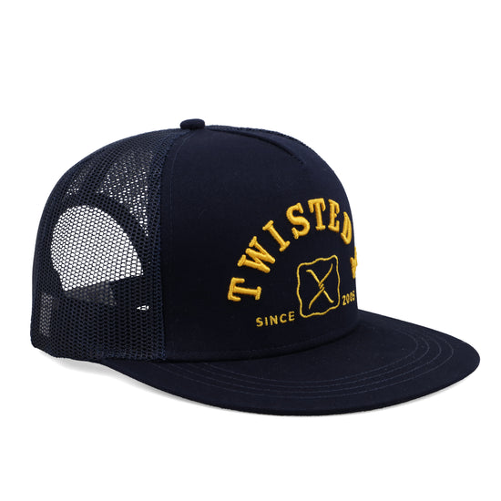 Twisted X Classic Navy & Yellow Snapback Trucker Hat CAP0013