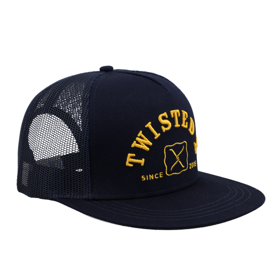 Twisted X Classic Navy & Yellow Snapback Trucker Hat CAP0013