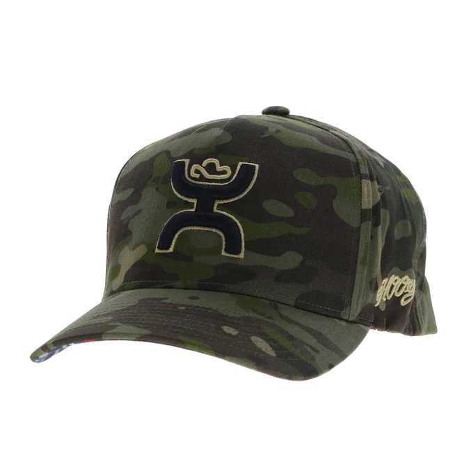 Hooey 'Chris Kyle' Hands Up Logo Camouflage Green Trucker Cap CK026