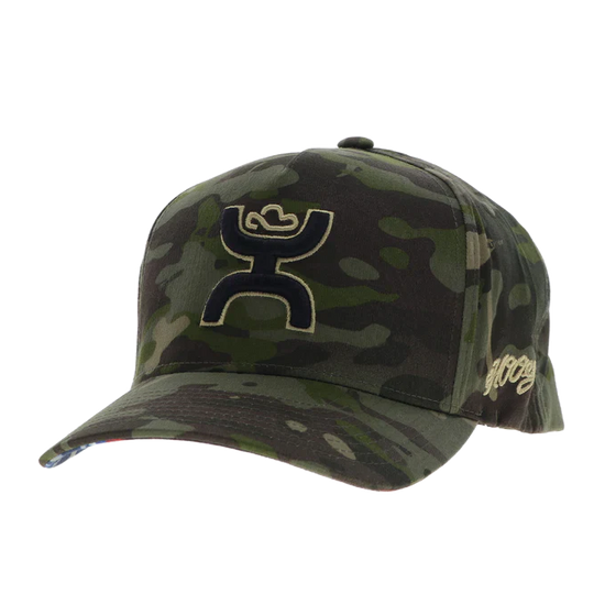 Hooey 'Chris Kyle' Hands Up Logo Camouflage Green Trucker Cap CK026