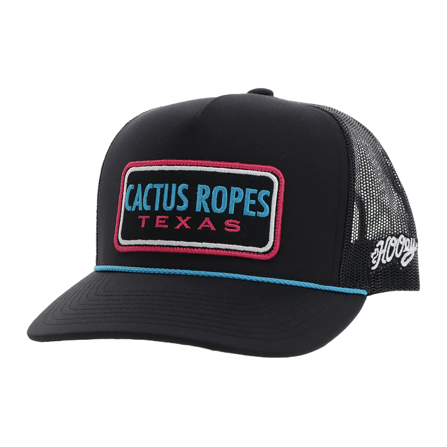 Hooey Cactus Ropes Graphic Black Trucker Cap CR103