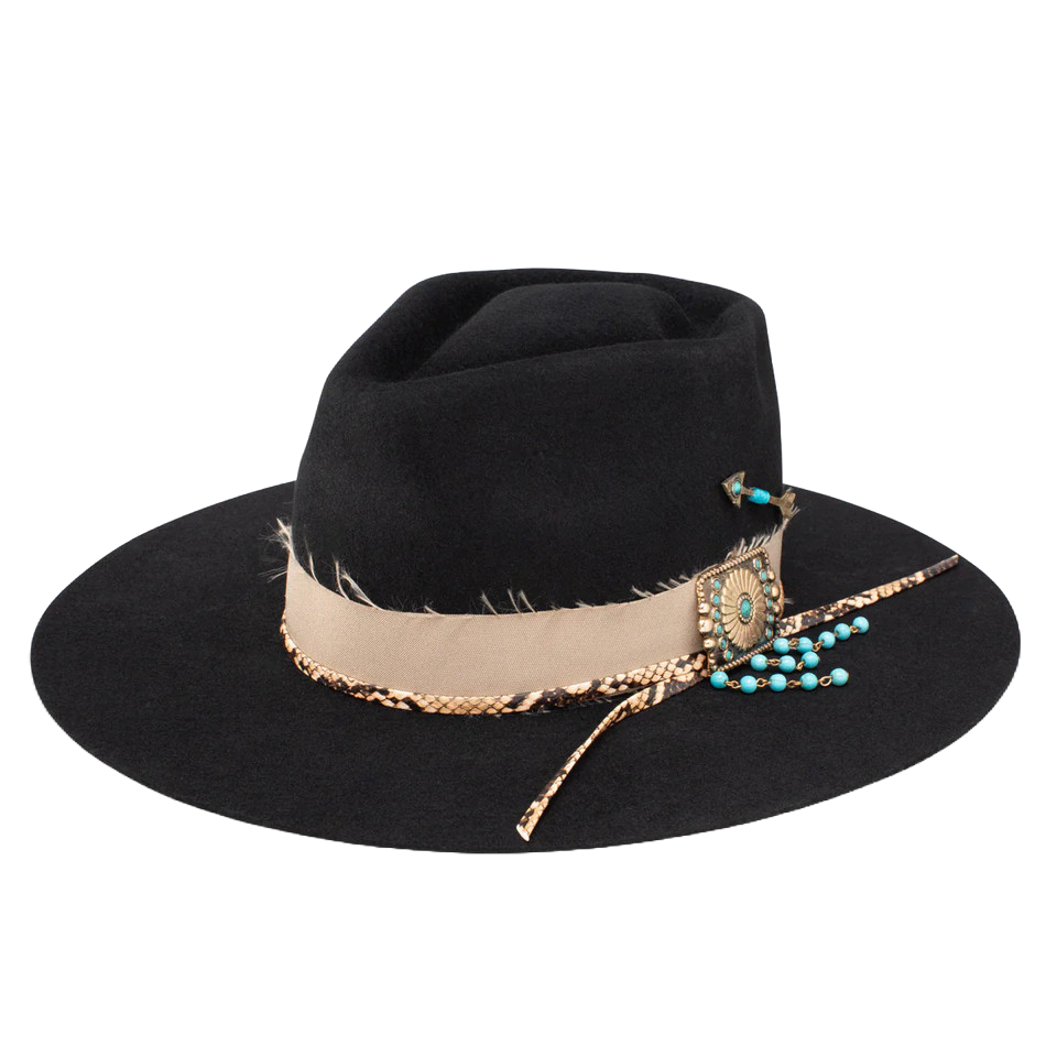 Charlie 1 Horse Ladies Lainey Wilson Lucky Me Black Hat CWLKYM-034007