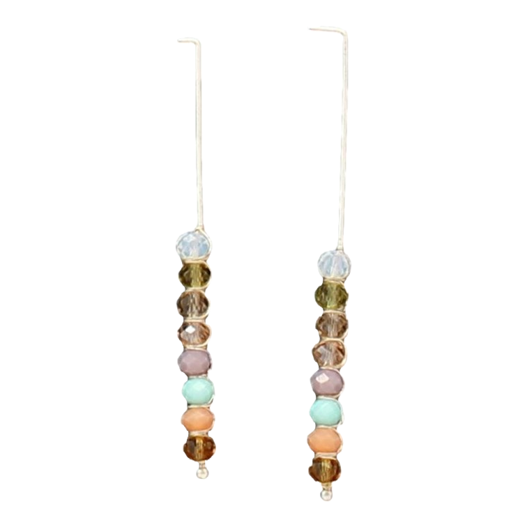 Blazin Roxx Ladies Aqua Beaded Drop Earrings D4600114