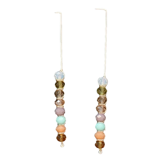 Blazin Roxx Ladies Aqua Beaded Drop Earrings D4600114