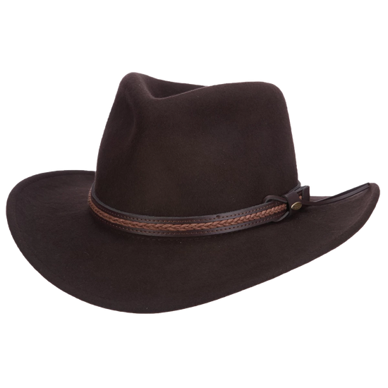 Scala Men's Pacific Buffalo Chocolate Wool Felt Hat DF186-CHOC