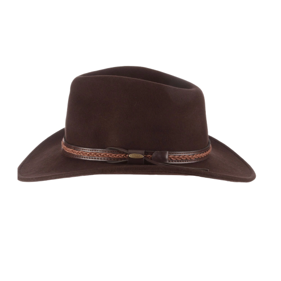 Scala Men's Pacific Buffalo Chocolate Wool Felt Hat DF186-CHOC