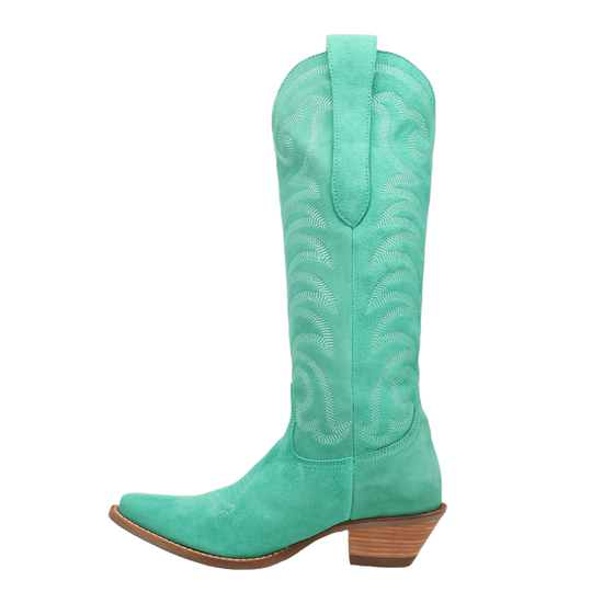 Dingo Ladies Movin' On Suede Green Tall Western Boots DI2184-GN