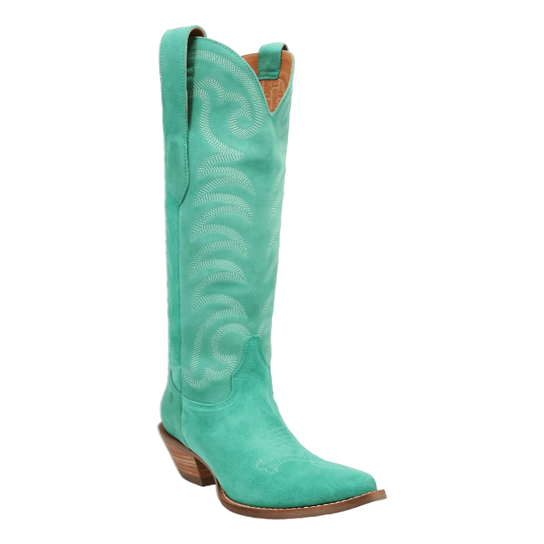 Dingo Ladies Movin' On Suede Green Tall Western Boots DI2184-GN