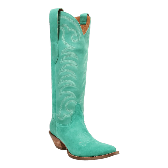 Dingo Ladies Movin' On Suede Green Tall Western Boots DI2184-GN