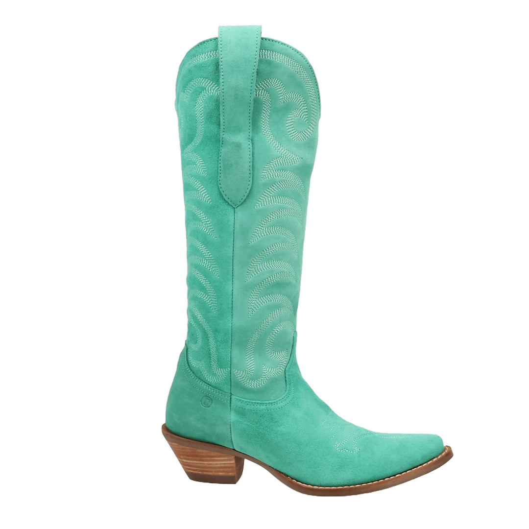 Dingo Ladies Movin' On Suede Green Tall Western Boots DI2184-GN