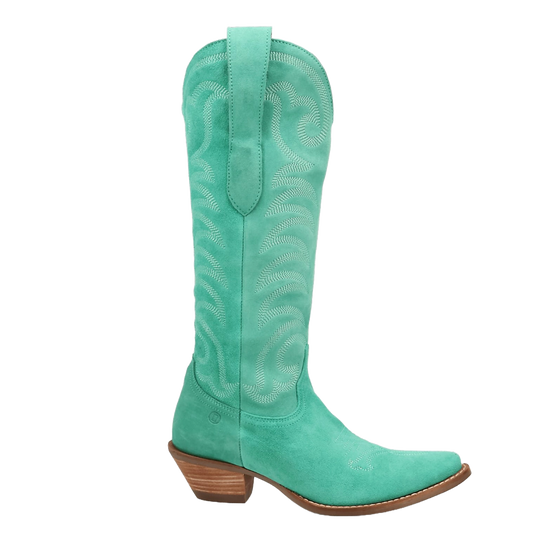 Dingo Ladies Movin' On Suede Green Tall Western Boots DI2184-GN