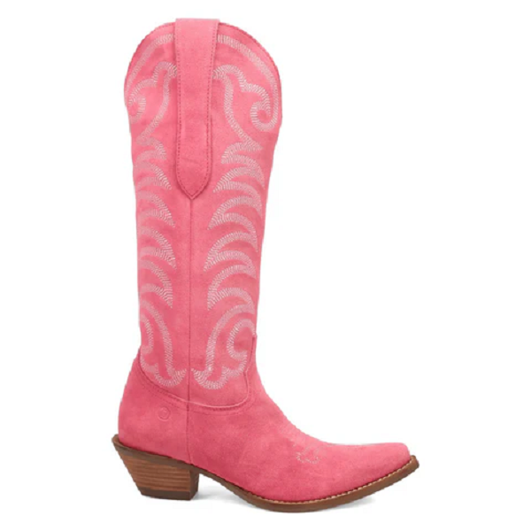 Dingo Ladies Movin' On Suede Pink Tall Western Boots DI2184-PK