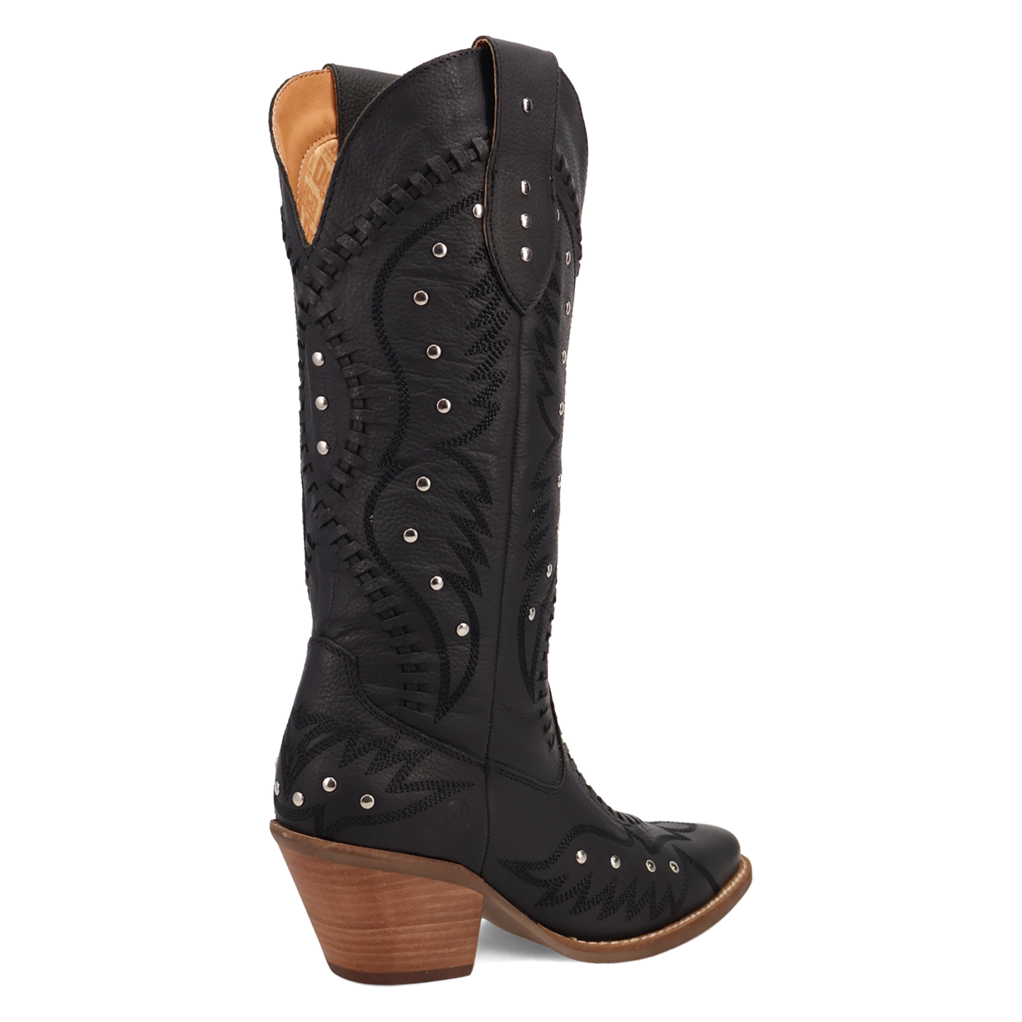 Dingo Ladies Pretty 'N Pink B-Lace Black Western Tall Boots DI2220-BK