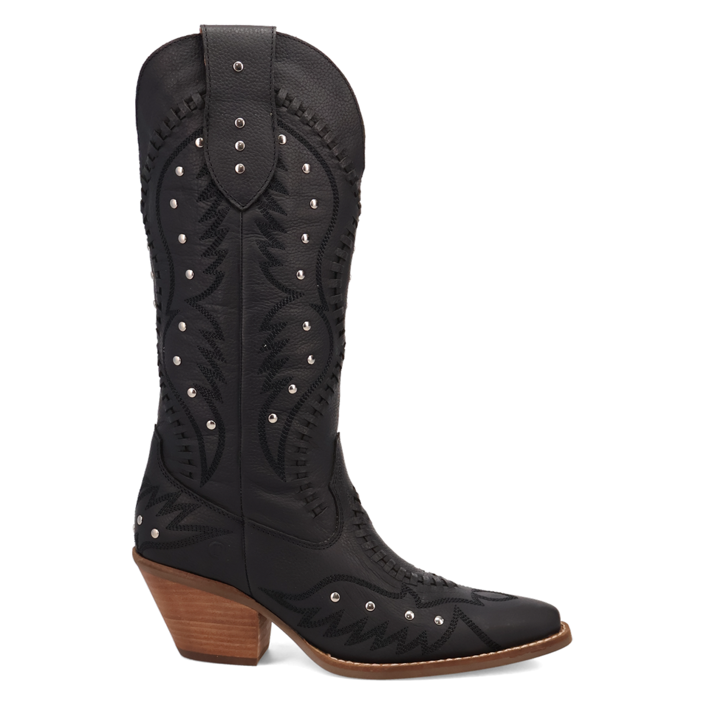 Dingo Ladies Pretty 'N Pink B-Lace Black Western Tall Boots DI2220-BK