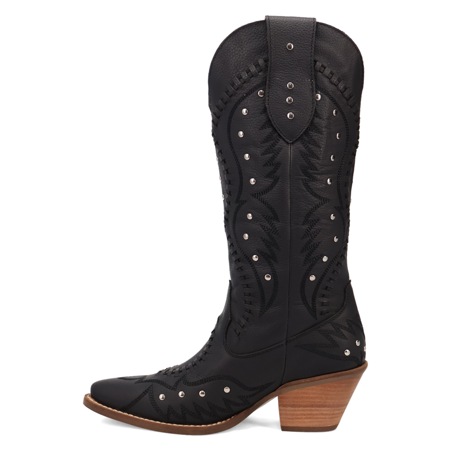 Dingo Ladies Pretty 'N Pink B-Lace Black Western Tall Boots DI2220-BK