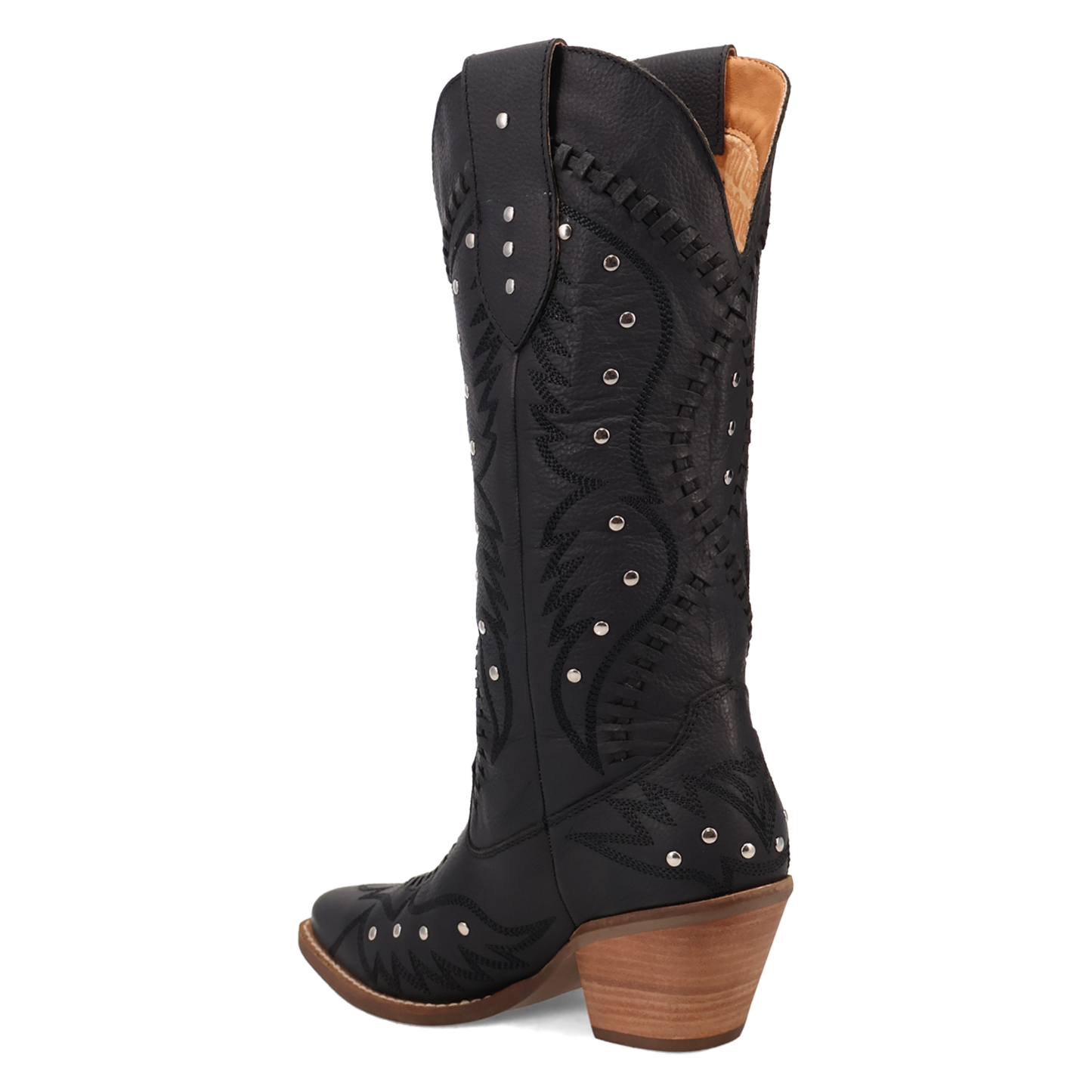 Dingo Ladies Pretty 'N Pink B-Lace Black Western Tall Boots DI2220-BK