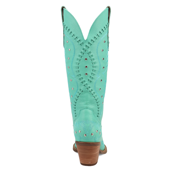 Dingo Ladies Pretty 'N Pink B-Lace Green Western Tall Boots DI2220-GN