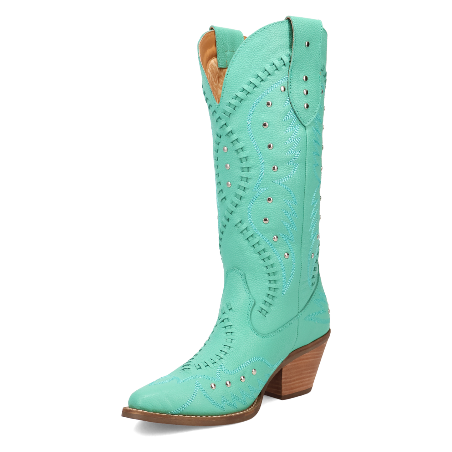 Dingo Ladies Pretty 'N Pink B-Lace Green Western Tall Boots DI2220-GN