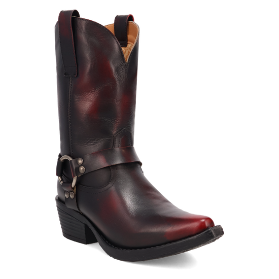 Dingo Ladies Ride A Way Wine Snip Toe Leather Boots DI2229-RD8