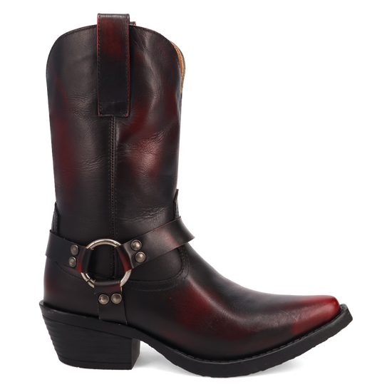 Dingo Ladies Ride A Way Wine Snip Toe Leather Boots DI2229-RD8