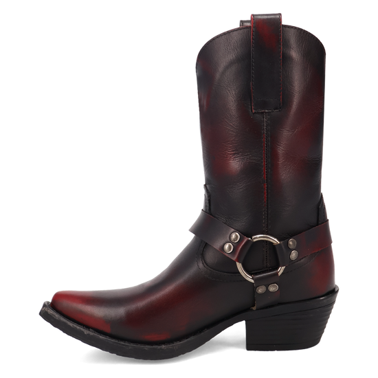 Dingo Ladies Ride A Way Wine Snip Toe Leather Boots DI2229-RD8