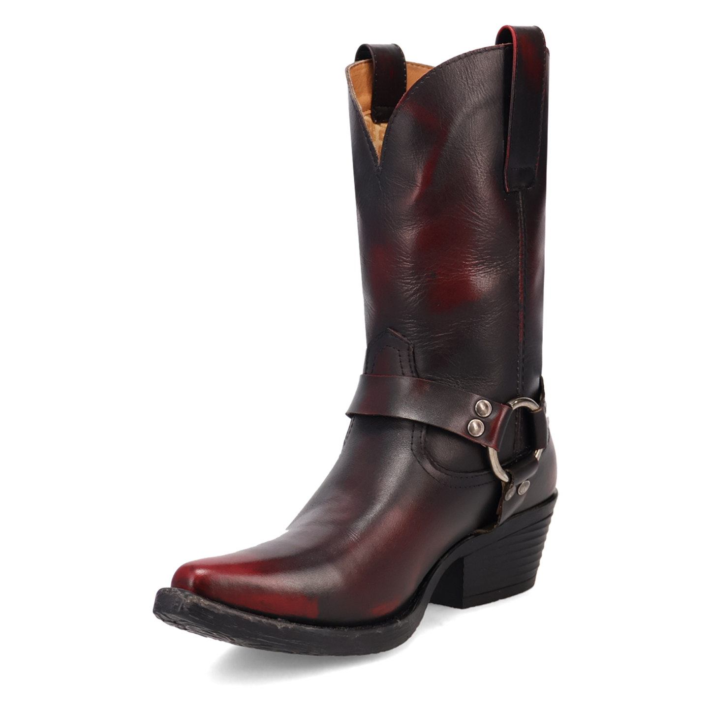 Dingo Ladies Ride A Way Wine Snip Toe Leather Boots DI2229-RD8