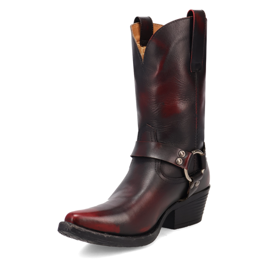 Dingo Ladies Ride A Way Wine Snip Toe Leather Boots DI2229-RD8