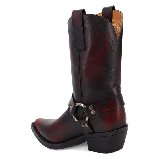 Dingo Ladies Ride A Way Wine Snip Toe Leather Boots DI2229-RD8