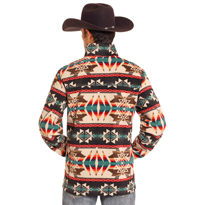 Powder River Outfitters Men's Aztec Natural Fleece Pullover DM91C04078