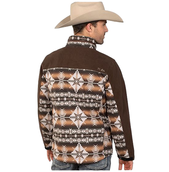 Powder River Outfitters Men's Aztec Dark Brown Softshell Jacket DM92C04067