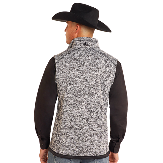 Powder River Outfitters Men's Knit Melange Black Vest DM98C04101-01