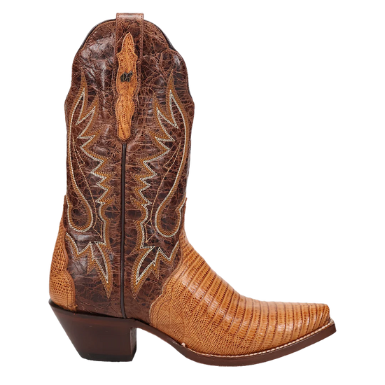 Dan Post Ladies Celine Lizard Tan & Brown Western Boot DP5103