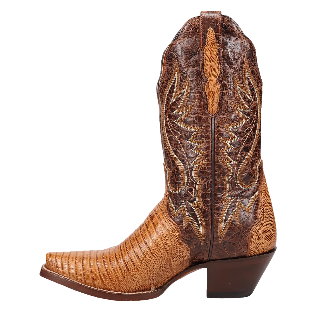 Dan Post Ladies Celine Lizard Tan & Brown Western Boot DP5103