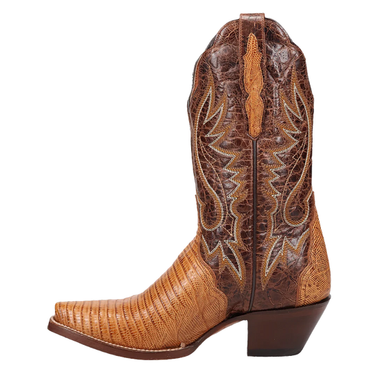 Dan Post Ladies Celine Lizard Tan & Brown Western Boot DP5103