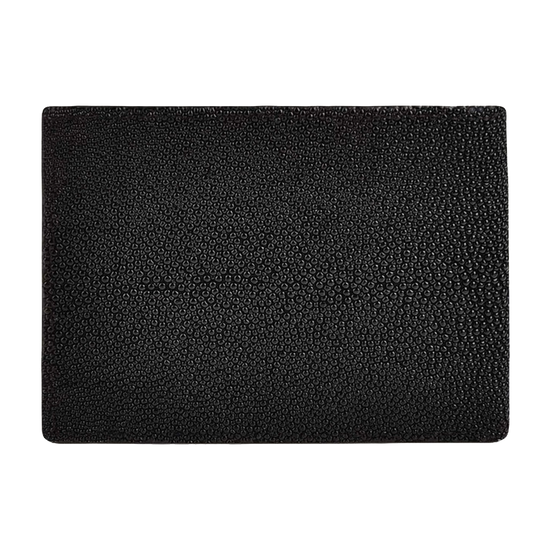 Cuadra Men's Stingray Stitching Black Wallet DU582