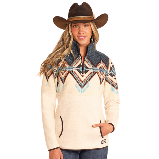 Powder River Outfitters Ladies Border Berber Caribbean Pullover DW91C04070