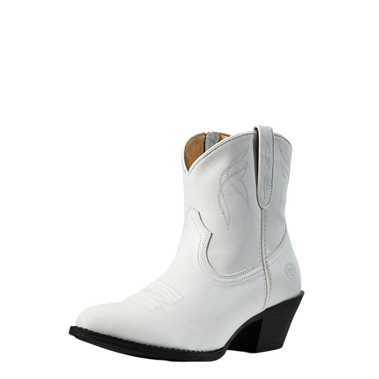 Ariat Ladies Darlin White Leather Western Bootie 10029754