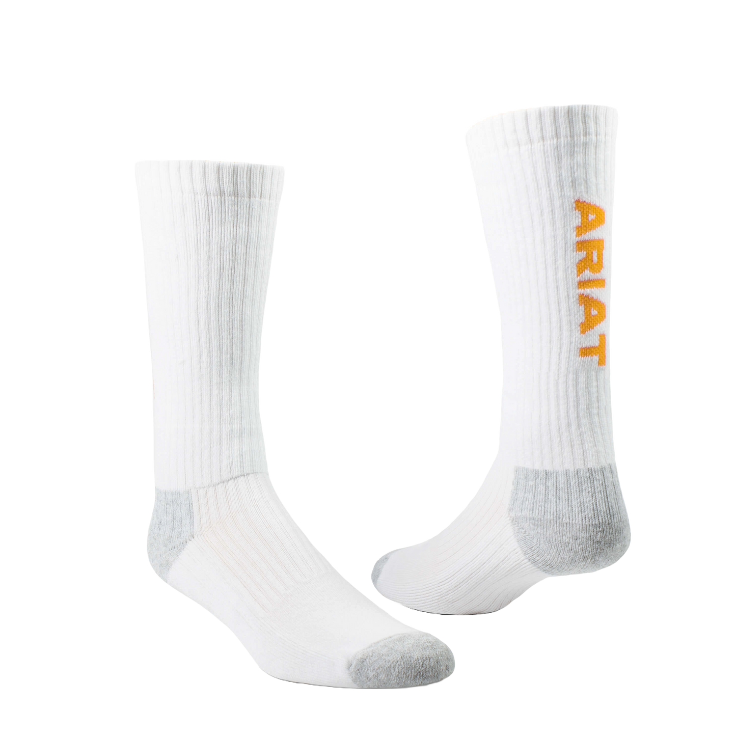 Ariat® Men's Premium Ringspun Crew White Work Socks 3 Pack 10036518