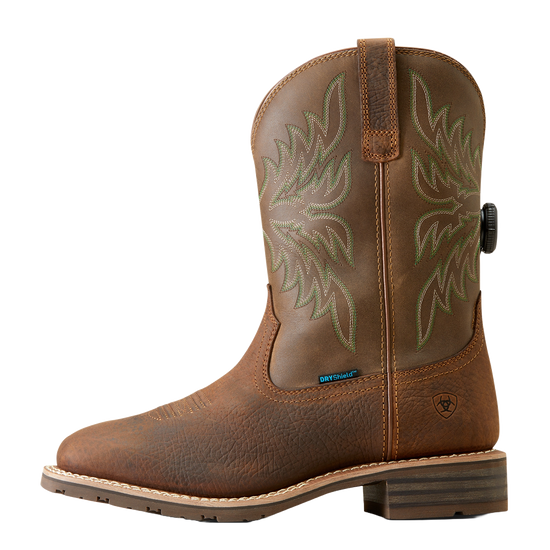 Ariat Men's Hybrid Rancher BOA Waterproof Acorn Brown Cowboy Boot 10046933