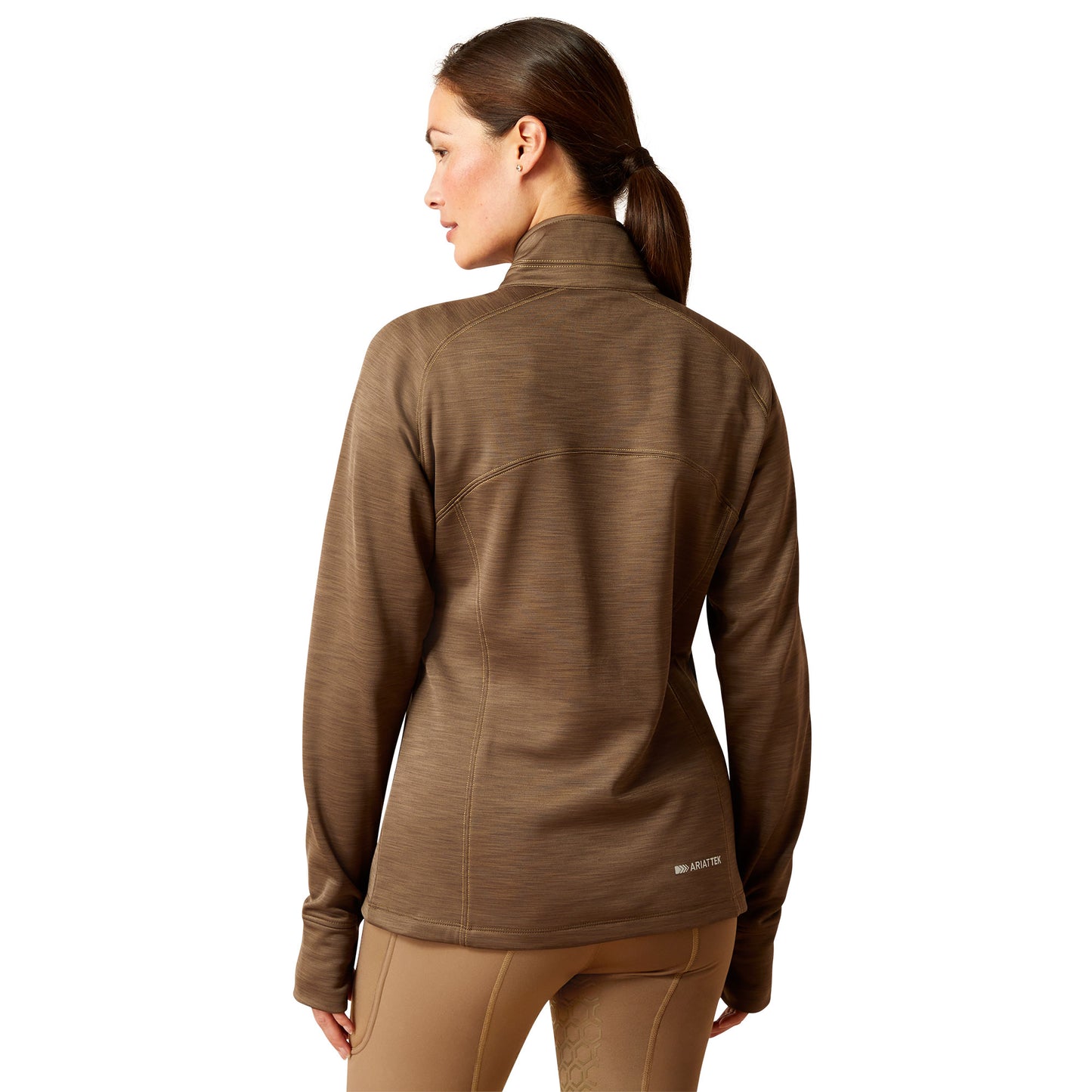 Ariat Ladies Tek Team Canteen Brown 1/2 Zip Sweatshirt 10046709