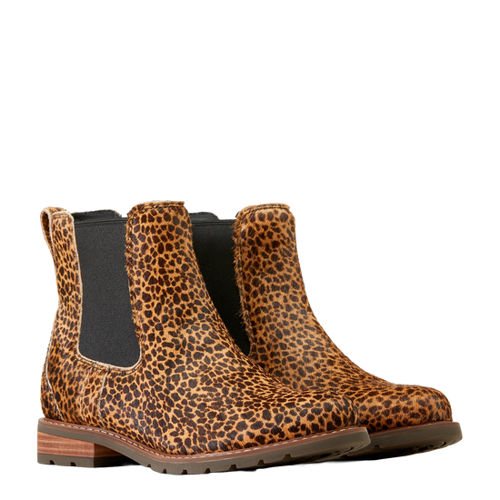 Ariat Ladies Wexford Chelsea Cheetah Hair On Boots 10046976