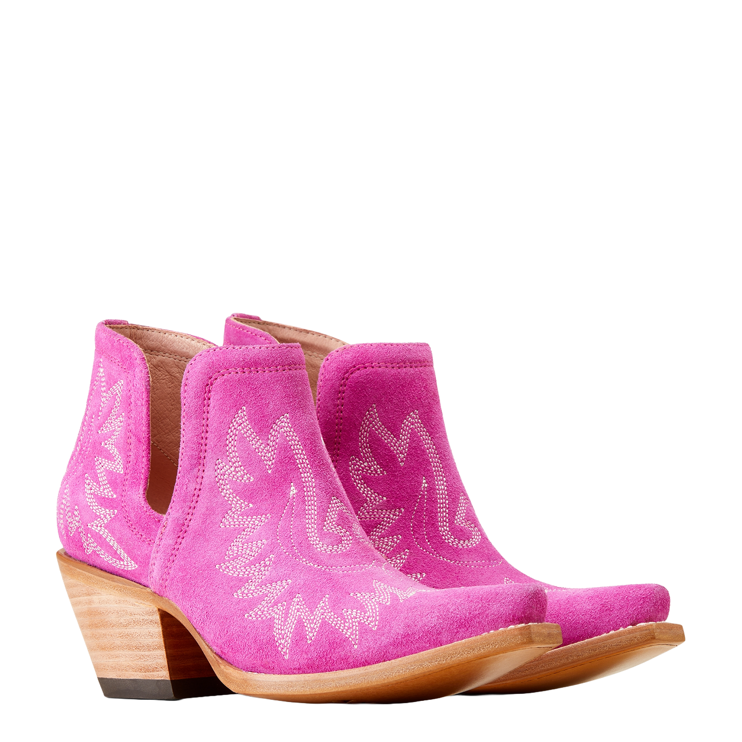 Ariat Ladies Dixon Western Haute Pink Suede Bootie 10046864