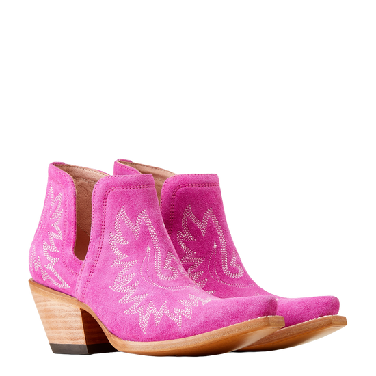 Ariat Ladies Dixon Western Haute Pink Suede Bootie 10046864